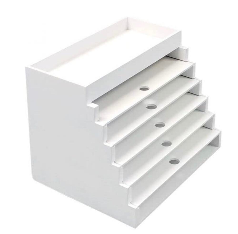Totally-Tiffany 5 Tier Craft Desk Maid Pen and Ink Organizer White